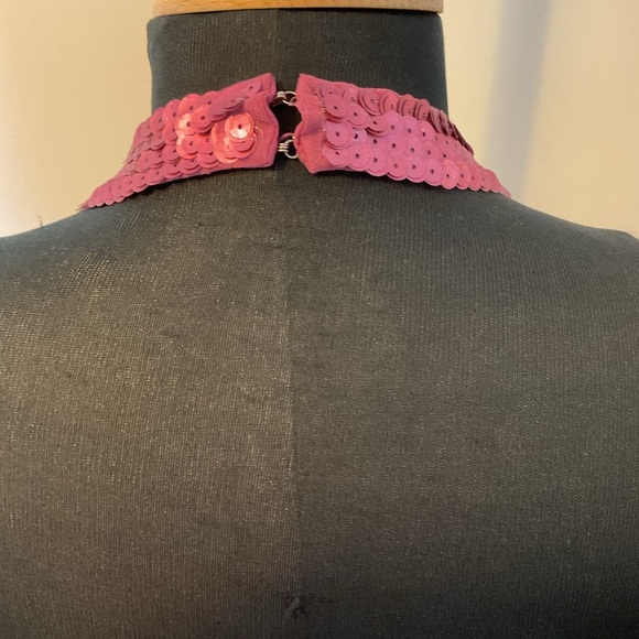 16. NWT Express Rose Pink Sequin Halter Neck Open Back Mini Dress Size L - Picture 7 of 8